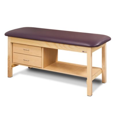 Complete #21209 Flat Top Classic Series Treatment Table Shelf &Drawers